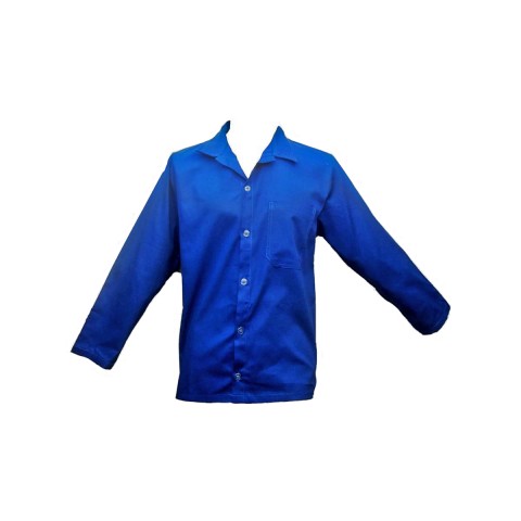 Camisa m/longa com botões em brim azul Royal (M)